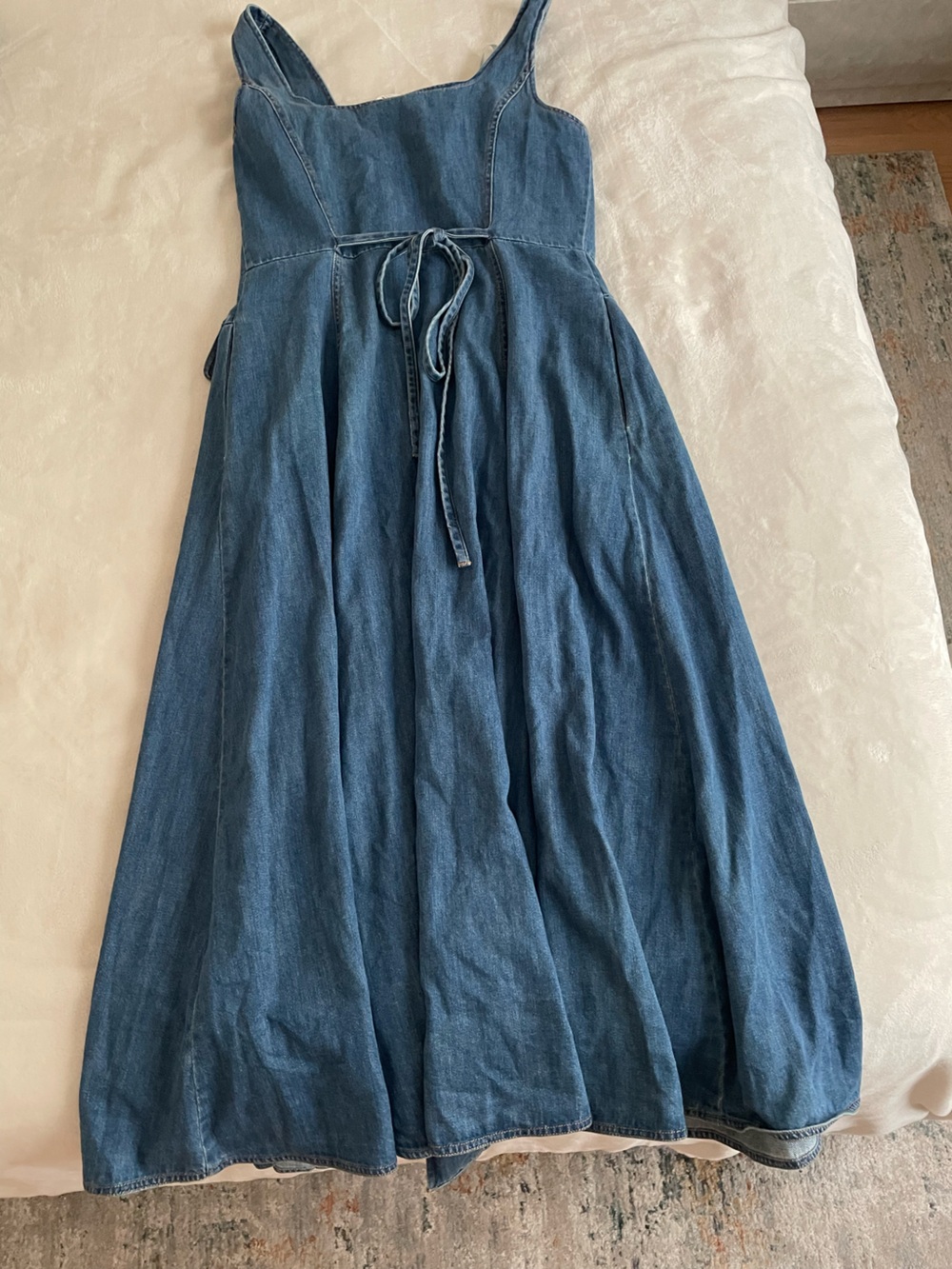 Denim Button-Front Midi Dress - Picture 3 of 7